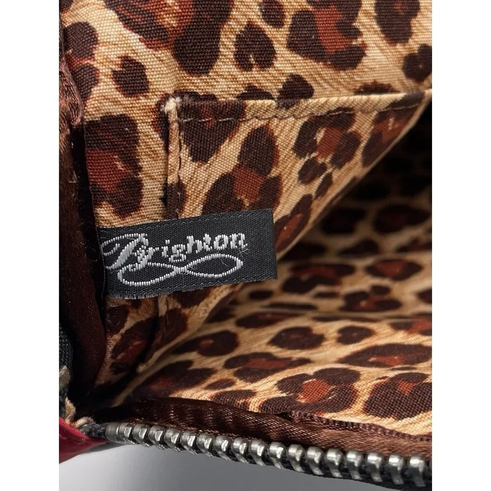 BRIGHTON iPad Tablet Red Nylon & Leather Padded Sleeve With One Push of a Button